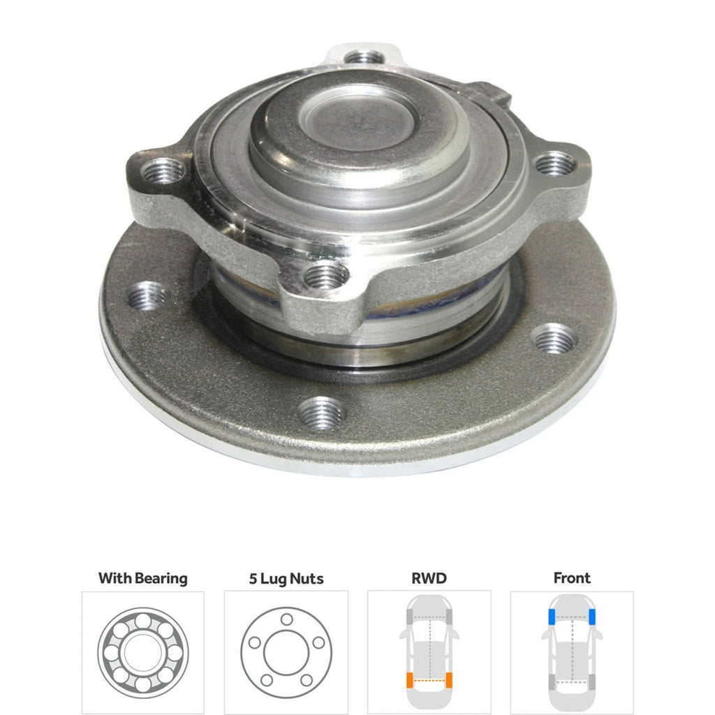 Wheel Hubs for BMW 328i (2007–2013) Front Driver & Passenger Side