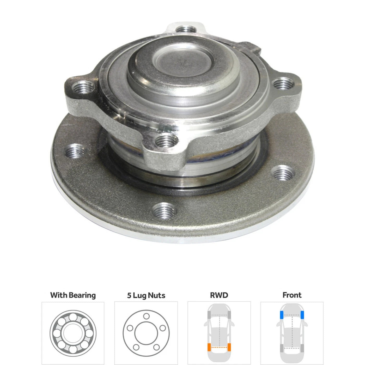 Wheel Hubs for BMW 328i (2007–2013) Front Driver & Passenger Side