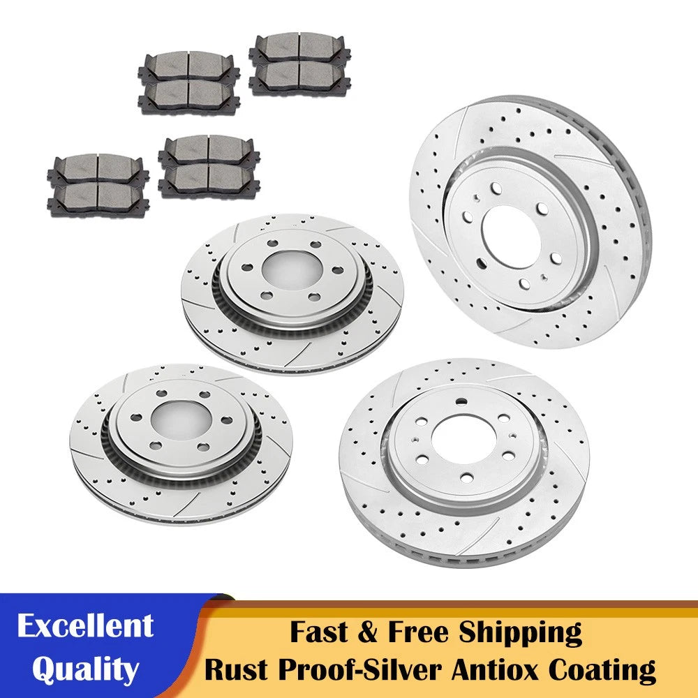 Drilled Brake Rotor Discs and Pads Kit for Ford F-150 (2015–2017)