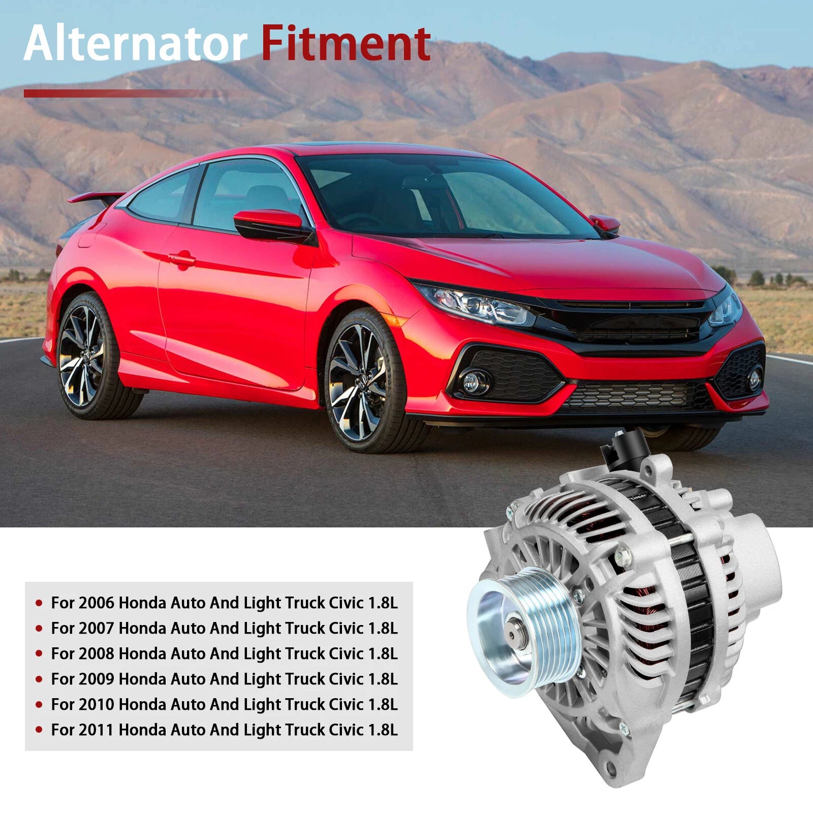 Alternator for Honda Civic (2006-2010) 1.8L
