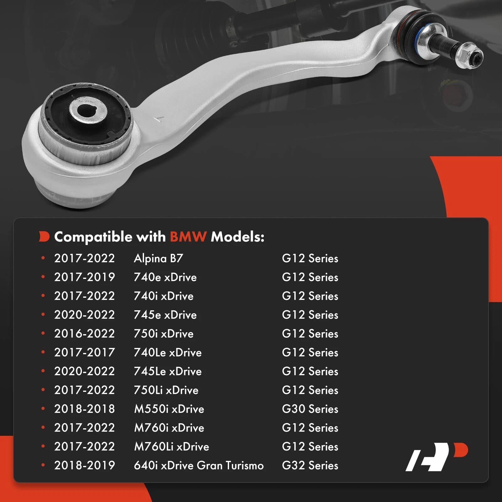 Front Left Lower Control Arm with Ball Joint for BMW G12 G30 G32 (2016-2023)