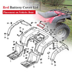 Battery Cover Lid for Honda TRX350 Rancher (2000–2003) Red