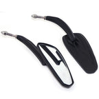 8mm Black Rear View Side Mirrors for Harley Touring Road Glide Electra