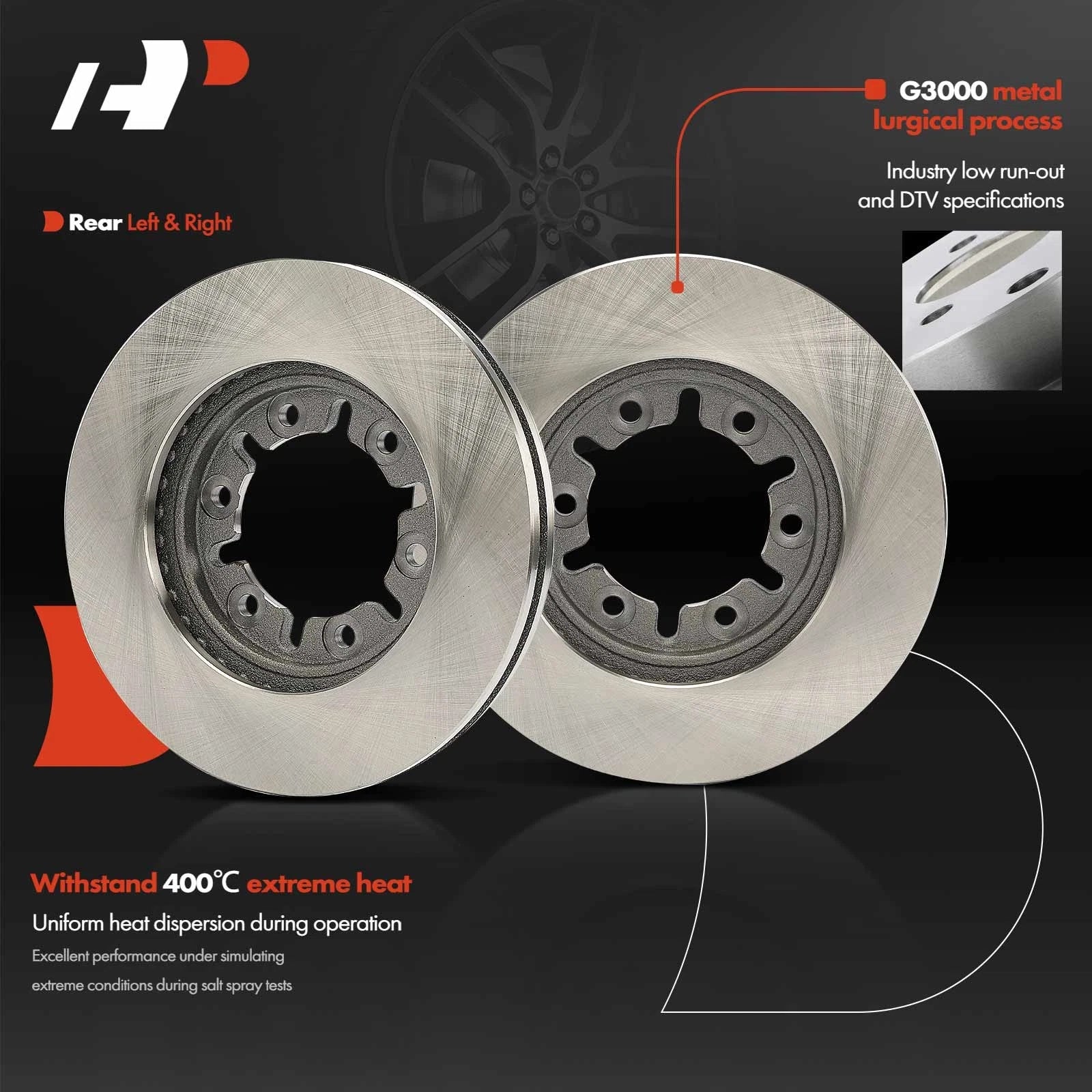 Front Side Disc Brake Rotors for Nissan Frontier (1998-2004)