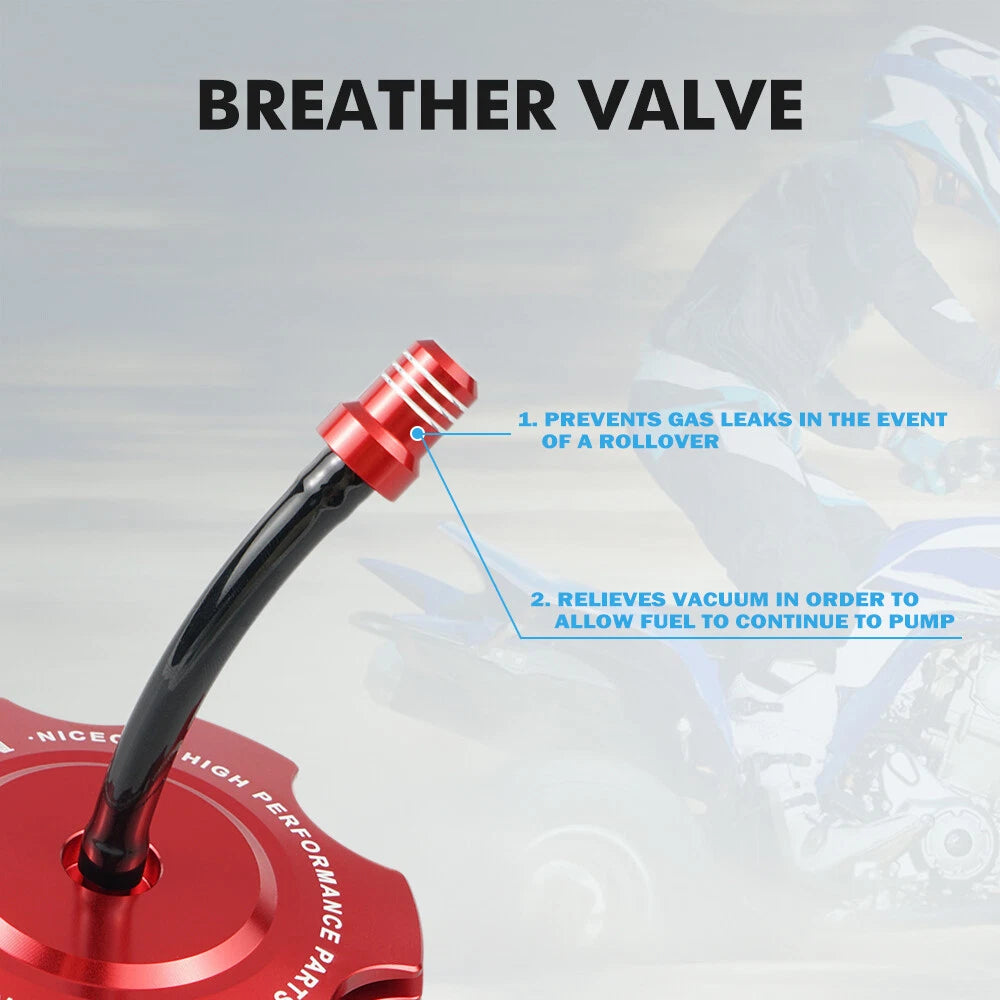 Fuel Gas Tank Cover Cap with Hose for Yamaha YFZ450R (2009–2023)