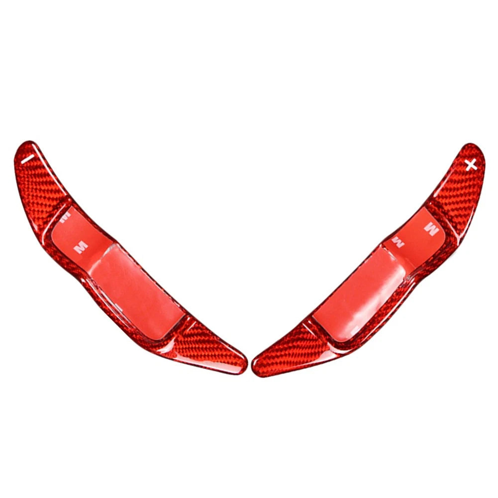 2X Steering Wheel Shift Paddle for Mini R55 R56 R57 R58 R59 R60 (2007–2014) Carbon Fiber Red