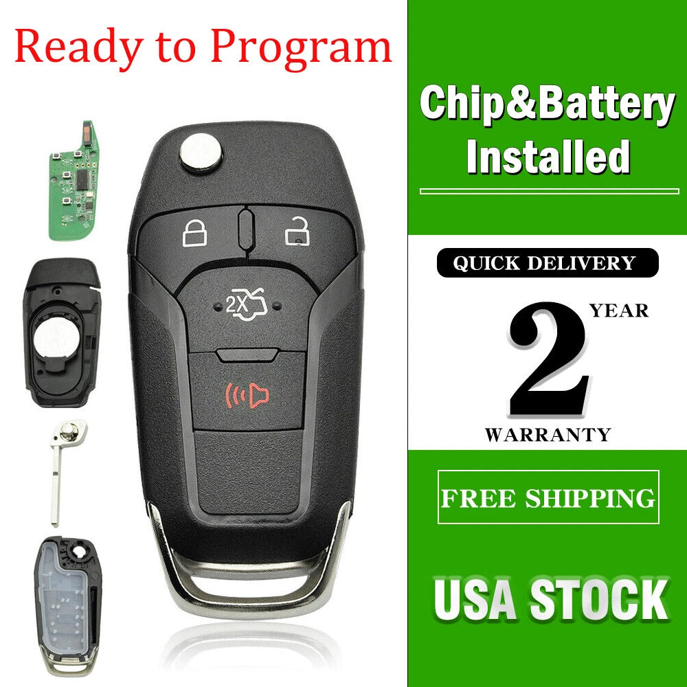 1 Pcs Keyless Entry Flip Key Fob for Ford Fusion (2013–2016) 5924003