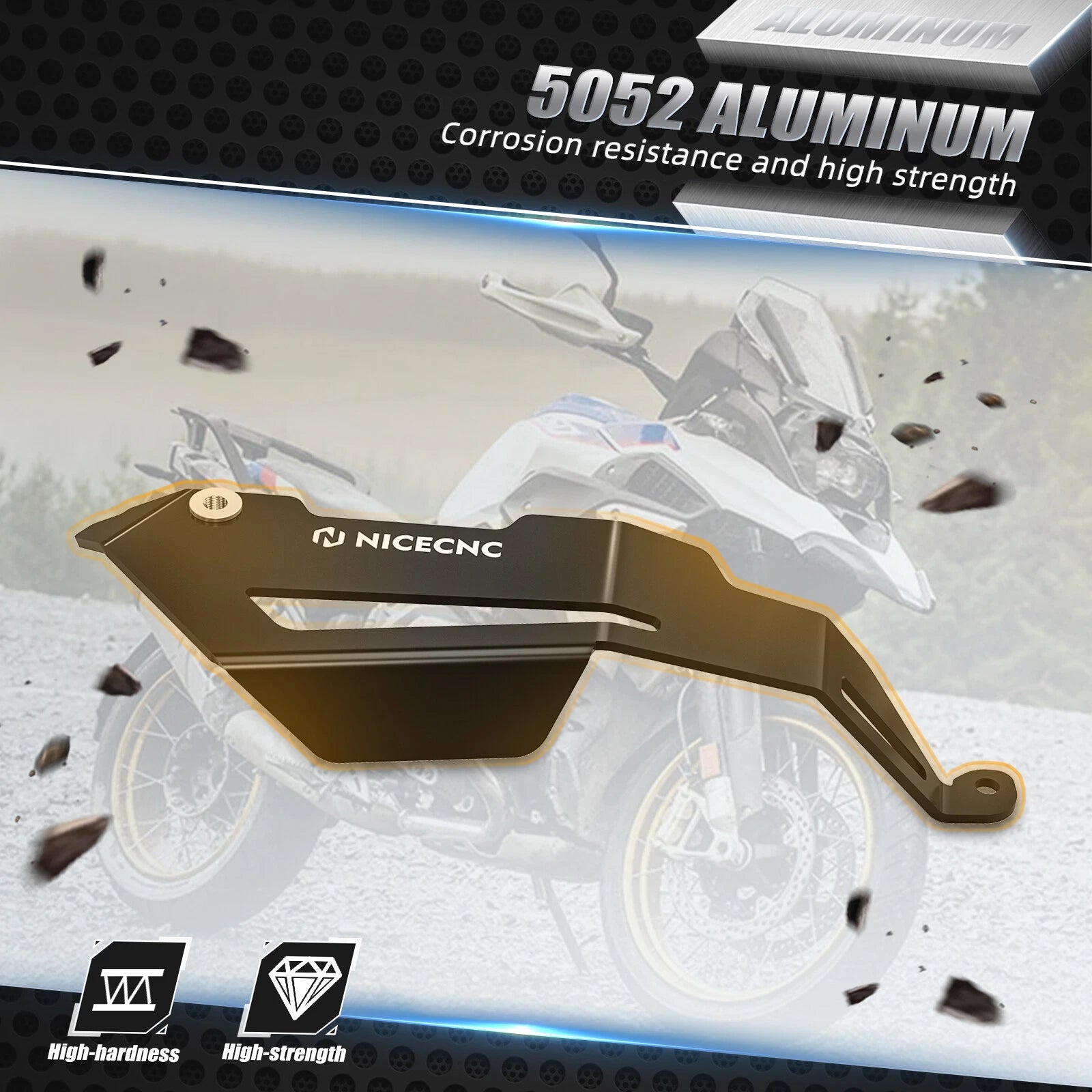 CNC Muffler Flap Control Guard for BMW R1200GS Adventure (2013–2018)