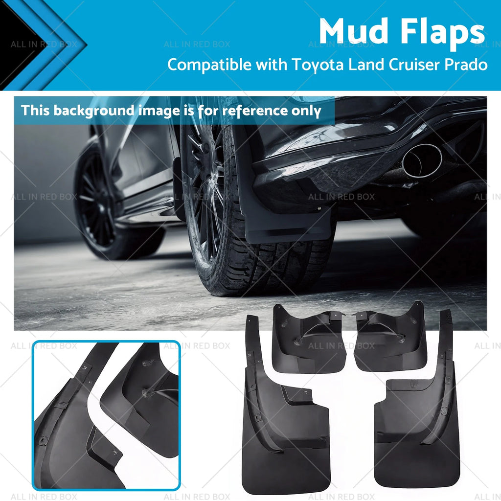 4X Mud Flaps Splash Guards for Toyota Land Cruiser Prado (2003–2009)