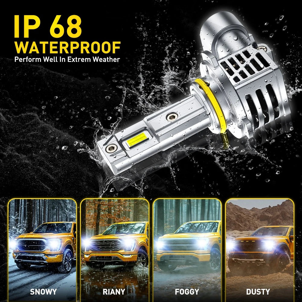 Set of 4 LED Headlight Fog Light Bulbs for Make Model