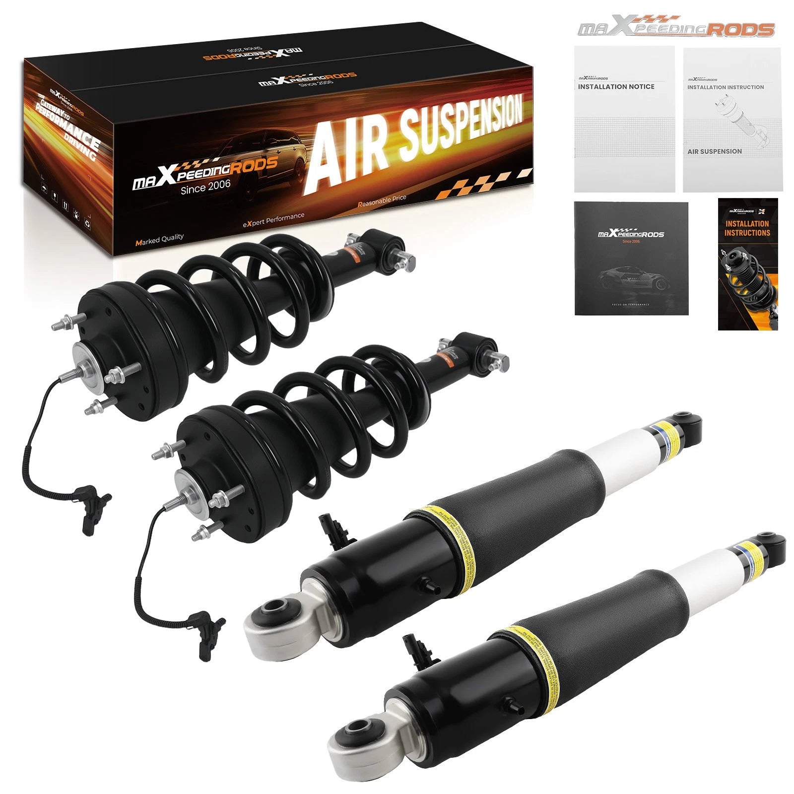 Front Strut Assembly & Rear Shock Absorber for Escalade Suburban Tahoe Yukon (2015–2020)
