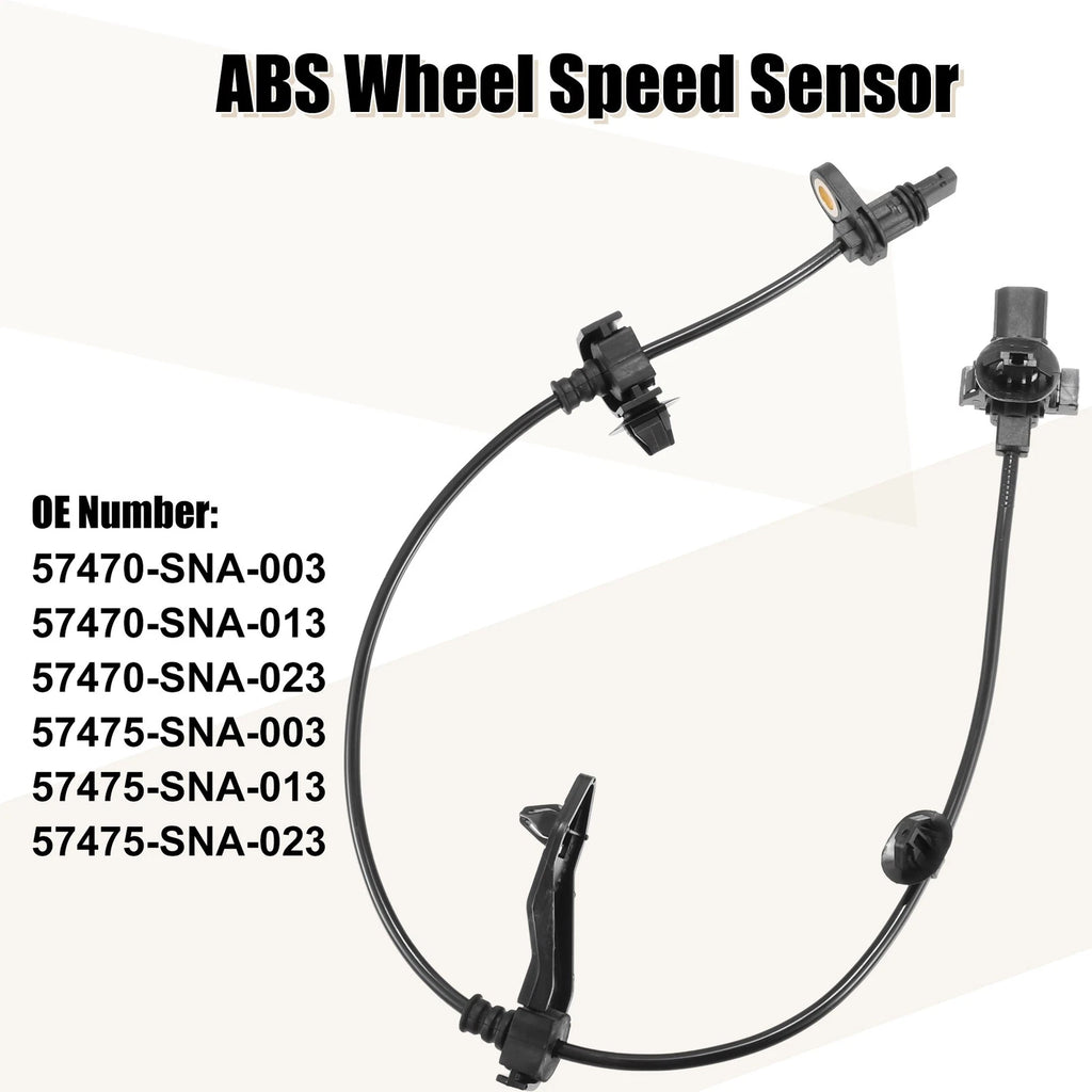 2X ABS Wheel Speed Sensor for Honda Civic (2006) 57470-SNA-003
