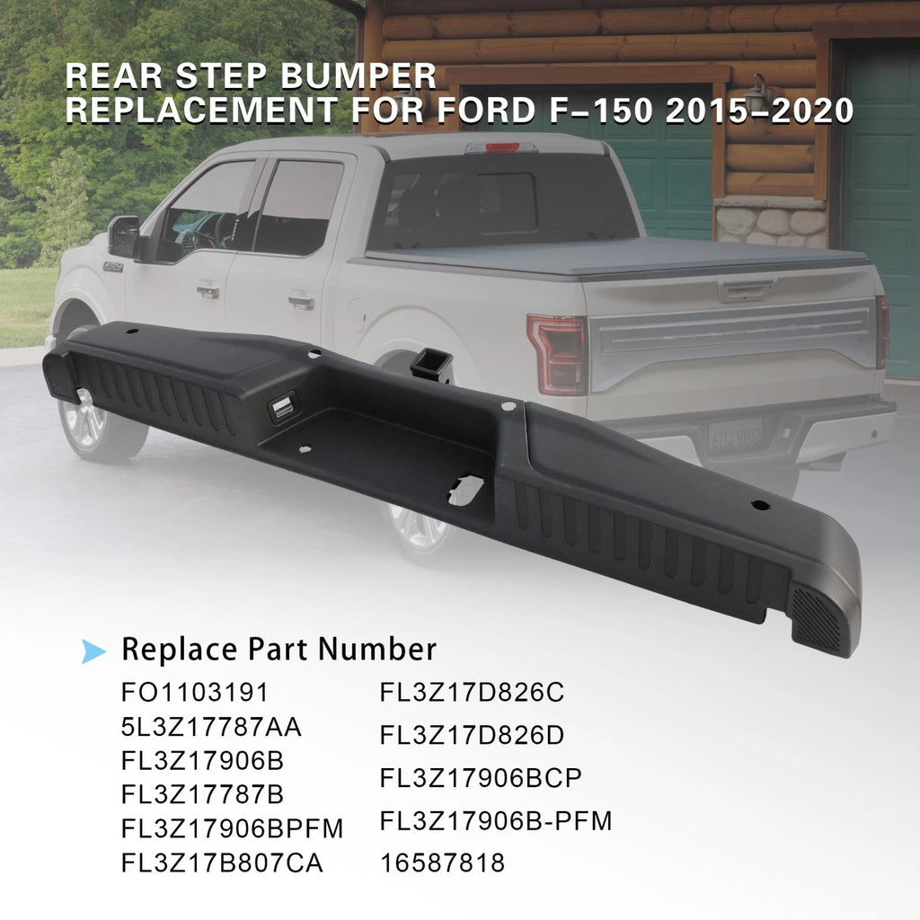 Rear Bumper Assembly with Max Tow for Ford F-150 (2015-2020) Black