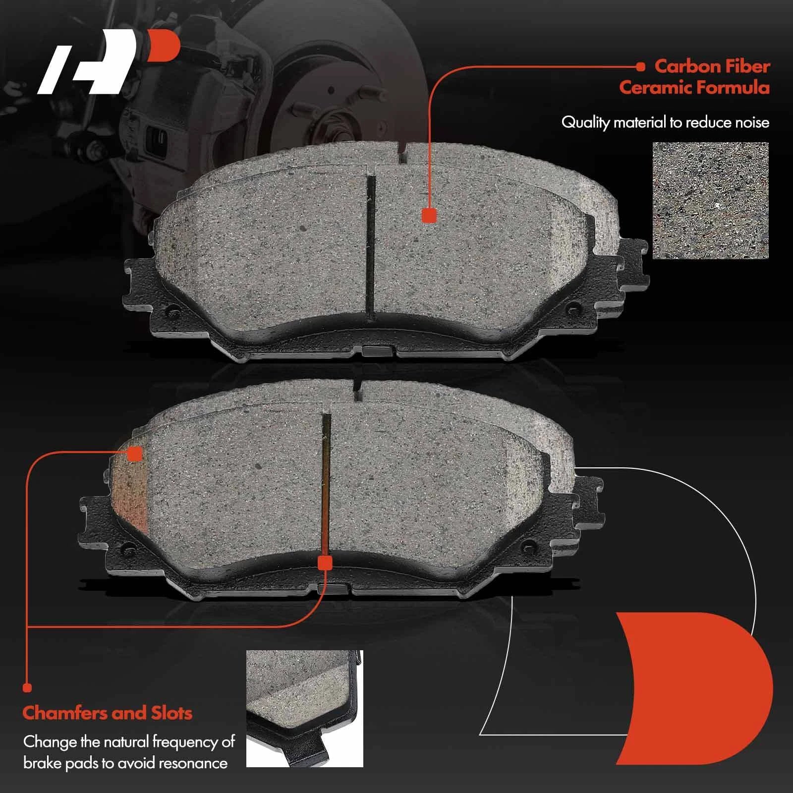 Front & Rear Disc Brake Rotor and Ceramic Pad for Toyota Corolla (2017–2021)