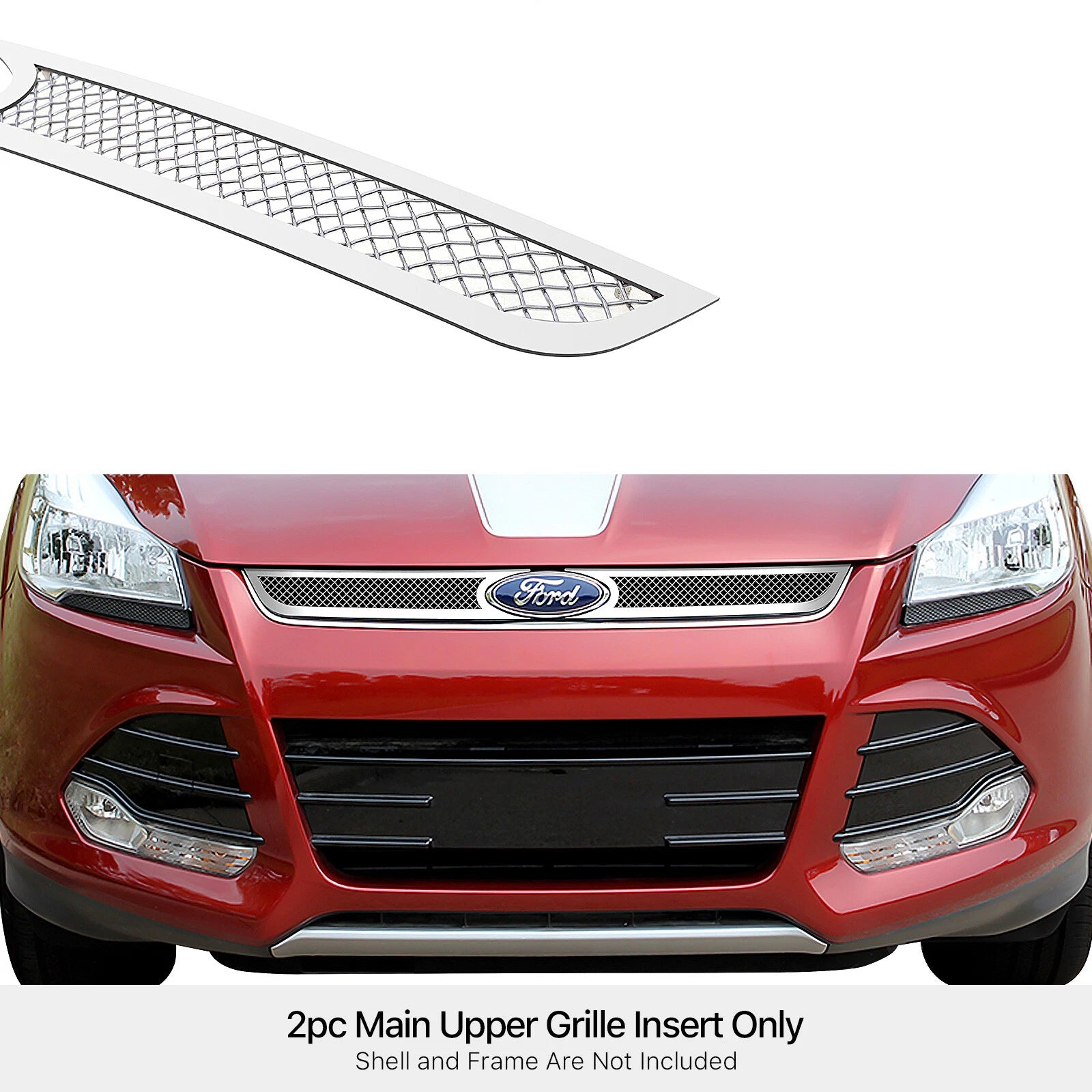 Stainless Steel Chrome Mesh Grille Insert for Ford Escape (2013-2016)