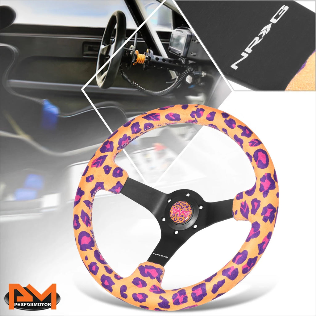 NRG RST-036MB-SV-OR 350mm 3" Dish 3-Spoke Racing Steering Wheel for Universal (2010–2023)