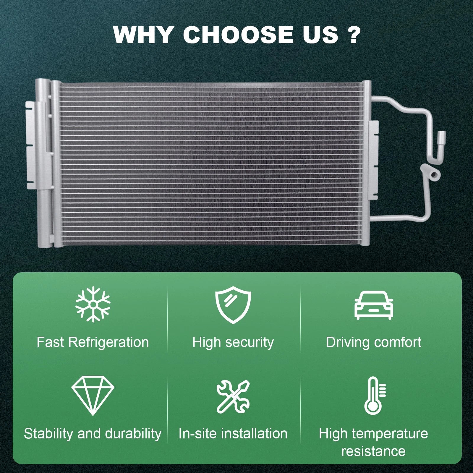AC Condenser for Chevrolet Impala (2006–2013) & Buick Allure LaCrosse (2008–2009)