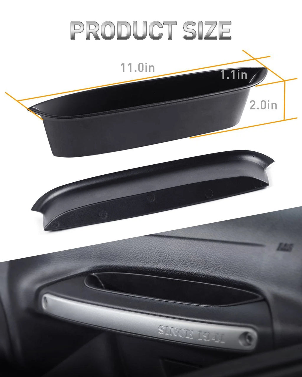 Center Console Insert Storage Tray for Jeep Wrangler JK (2007–2018)