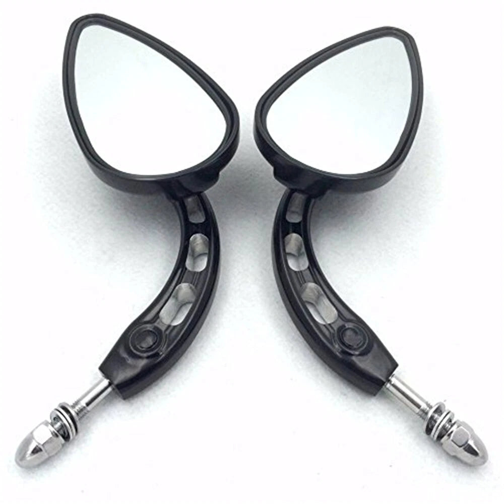 Black Skull Side Mirrors for Harley Super Glide FXE (2006–2017)