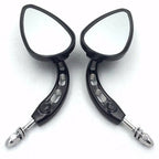 Black Skull Side Mirrors for Harley Super Glide FXE (2006–2017)