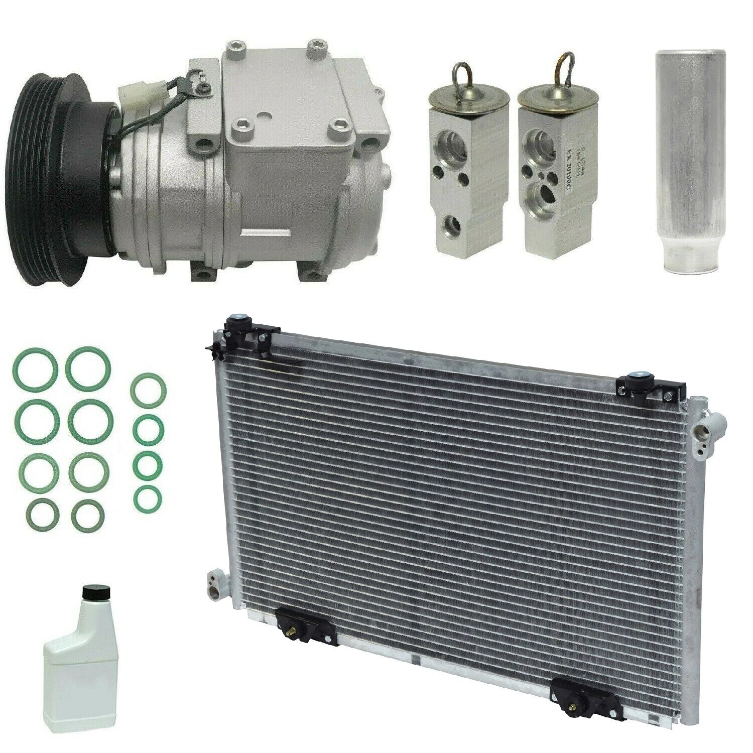 AC Compressor Kit with Condenser for Toyota Hilux (2005–2015)