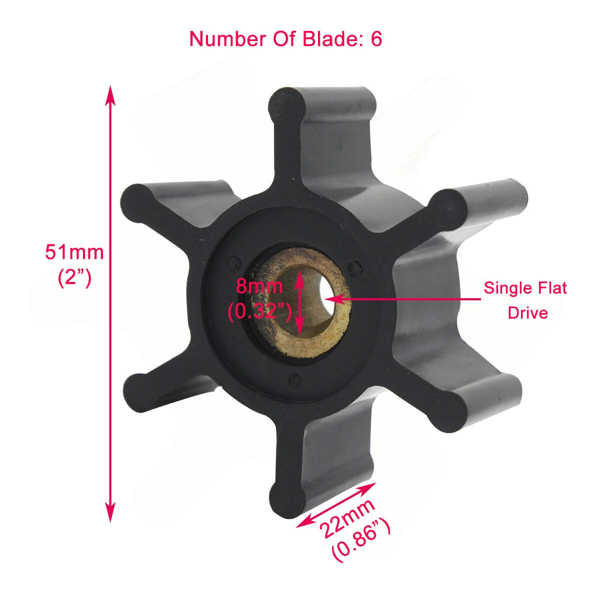 Brass Core Impeller with O-Ring Kit for Milwaukee Transfer Pump M18 (49-16-2771)