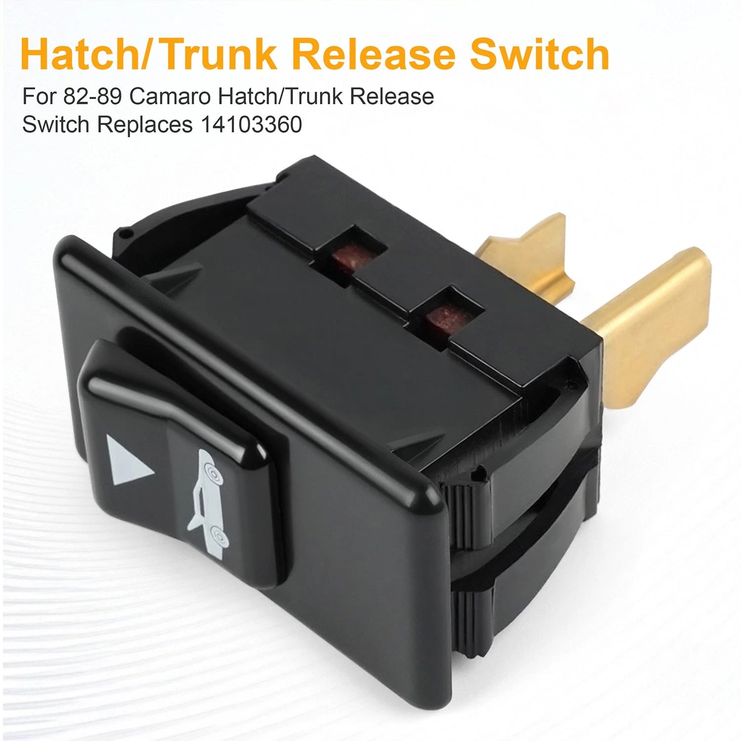 Trunk Release Switch for Camaro (1982–1989) Replaces 14103360, White Font
