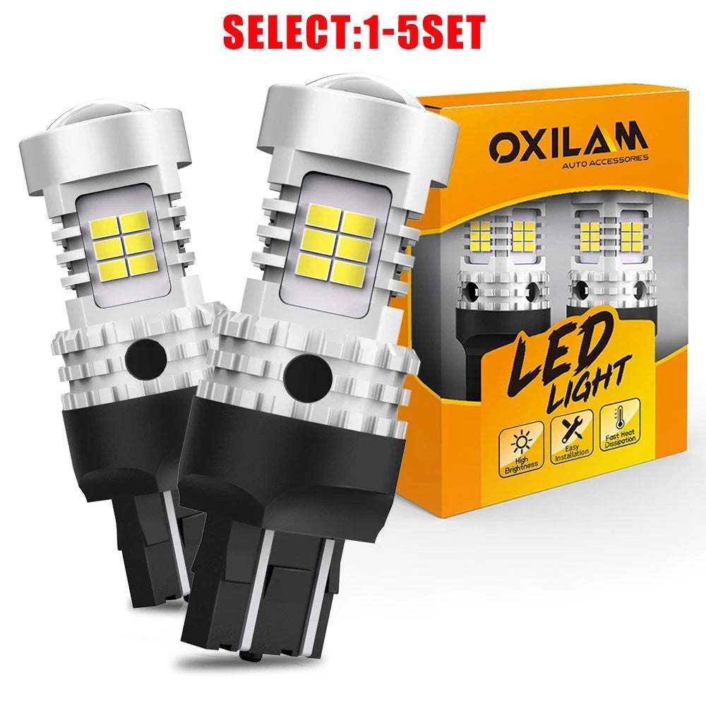 Set of 2 LED Backup Reverse Light Bulbs 7440 7443 7444 W21W for