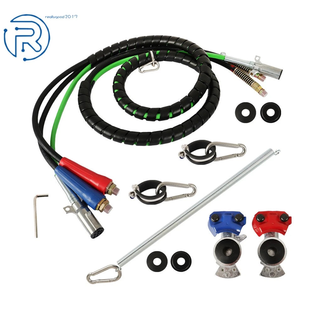 3-in-1 Wrap Air Line Hose for Semi Truck Tractor Trailer (12FT)