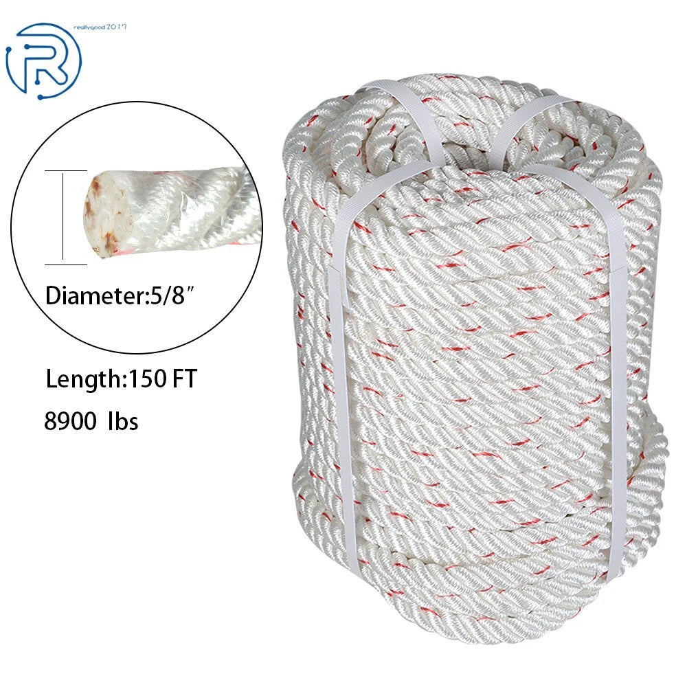5/8" Arborist Bull Rope for Rigging and Pulling (150')