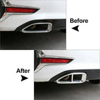 Silver Exhaust Muffler Tailpipe Cover Trim for BMW 3 Series G20 G28 (2020)