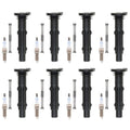 Set of 8 Double Platinum Spark Plugs & Ignition Coil Boot Kit for C216 CL550