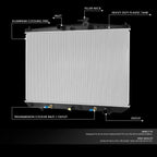 Aluminum Replacement Radiator for Lexus RX350 RX450H (2016–2020) DPI 13596
