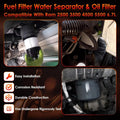 Set of 2 Diesel Fuel Oil Filters for Dodge Ram 2500 3500 4500 5500 (2019–2024)
