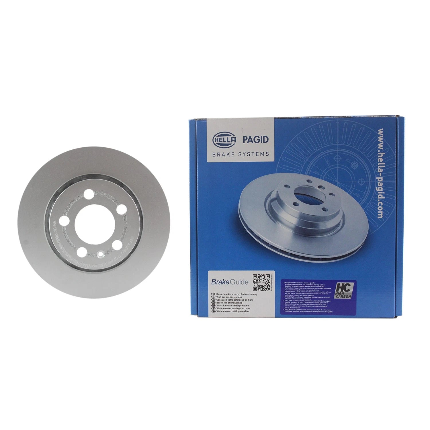 Hella 256mm Rear Coated Disc Brake Rotor for Audi TT Quattro VW Golf Jetta R32 (2000–2015)