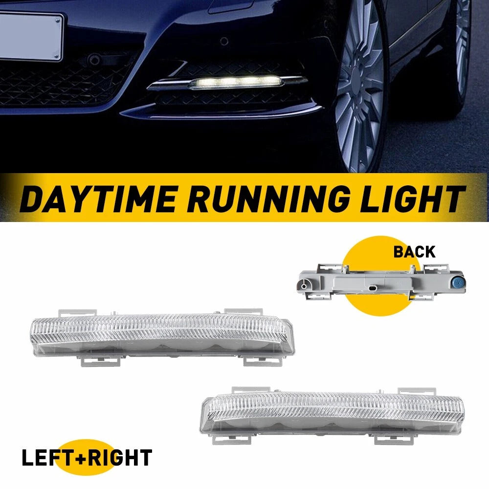Set of 2 LED Daytime Running Lights for Mercedes C-Class (2012–2015)