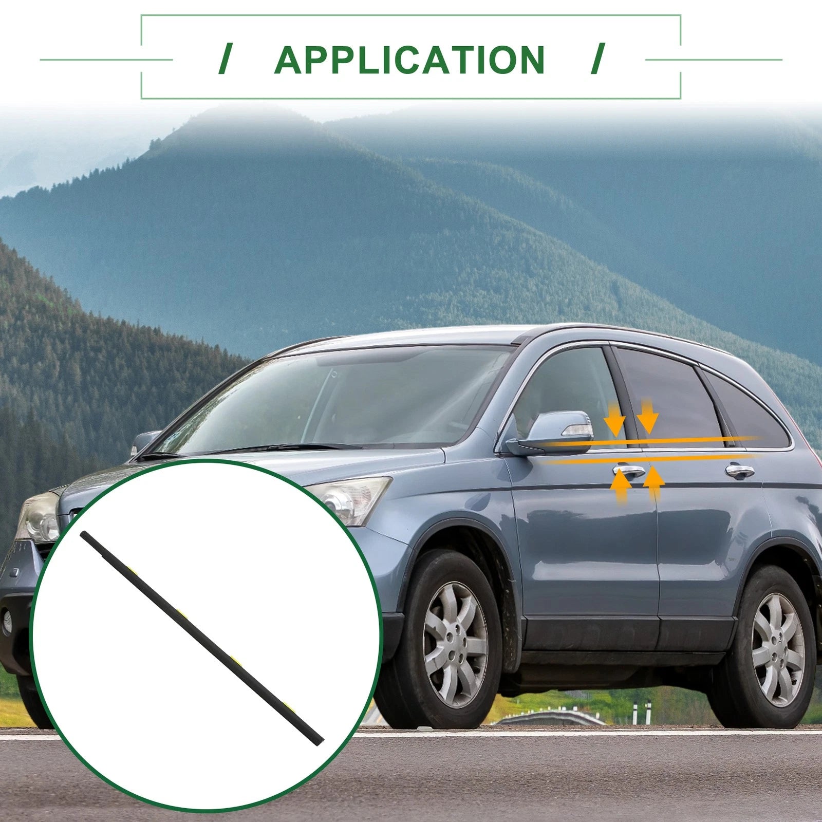 1pc Front Left Weatherstrip Window Seal No. 72450S9A003 for Honda CR-V (2002–2006)