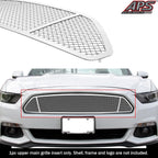 Stainless Chrome Mesh Grille Insert for Ford Mustang V6 (2015-2017)