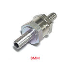 8MM One Way Check Valve for Gas or Diesel Fuel (Silver Aluminum)