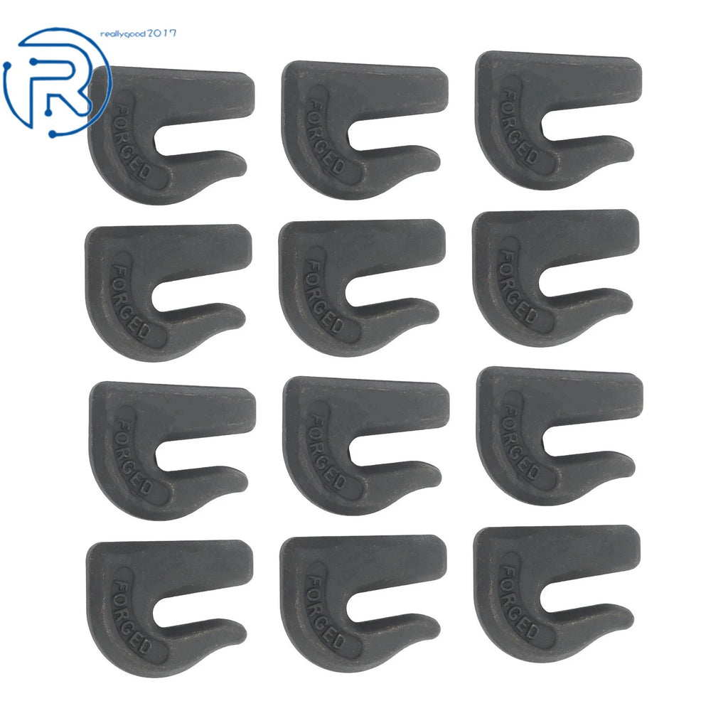 12PCS 5/16" G70 Weld On Chain Grab Hook for Tractor Bucket Trailer