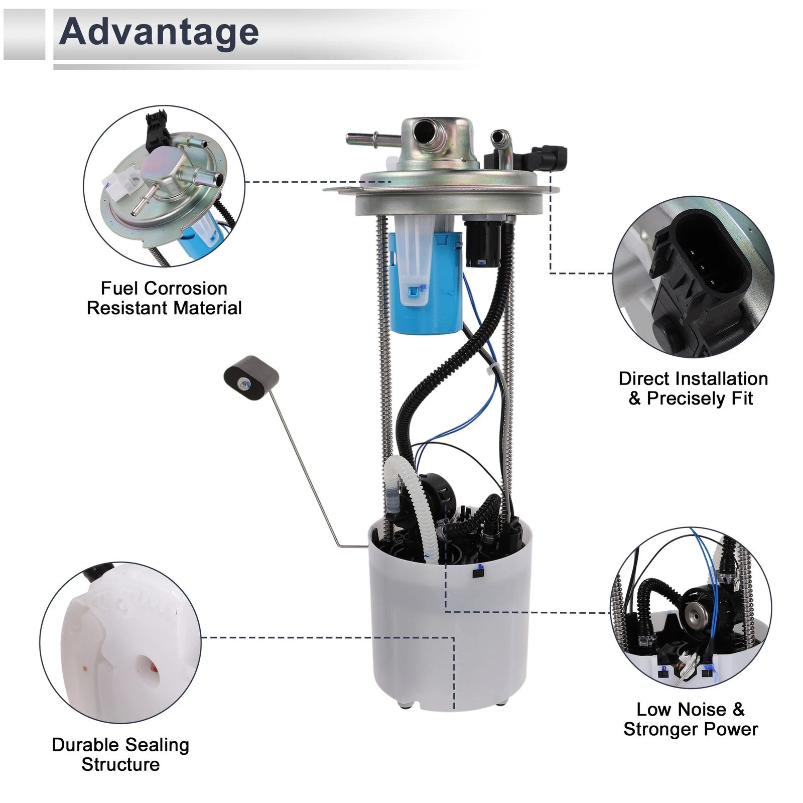 Fuel Pump Assembly for Chevrolet Silverado 1500 (2010–2013) V8 6.2L No.19257093