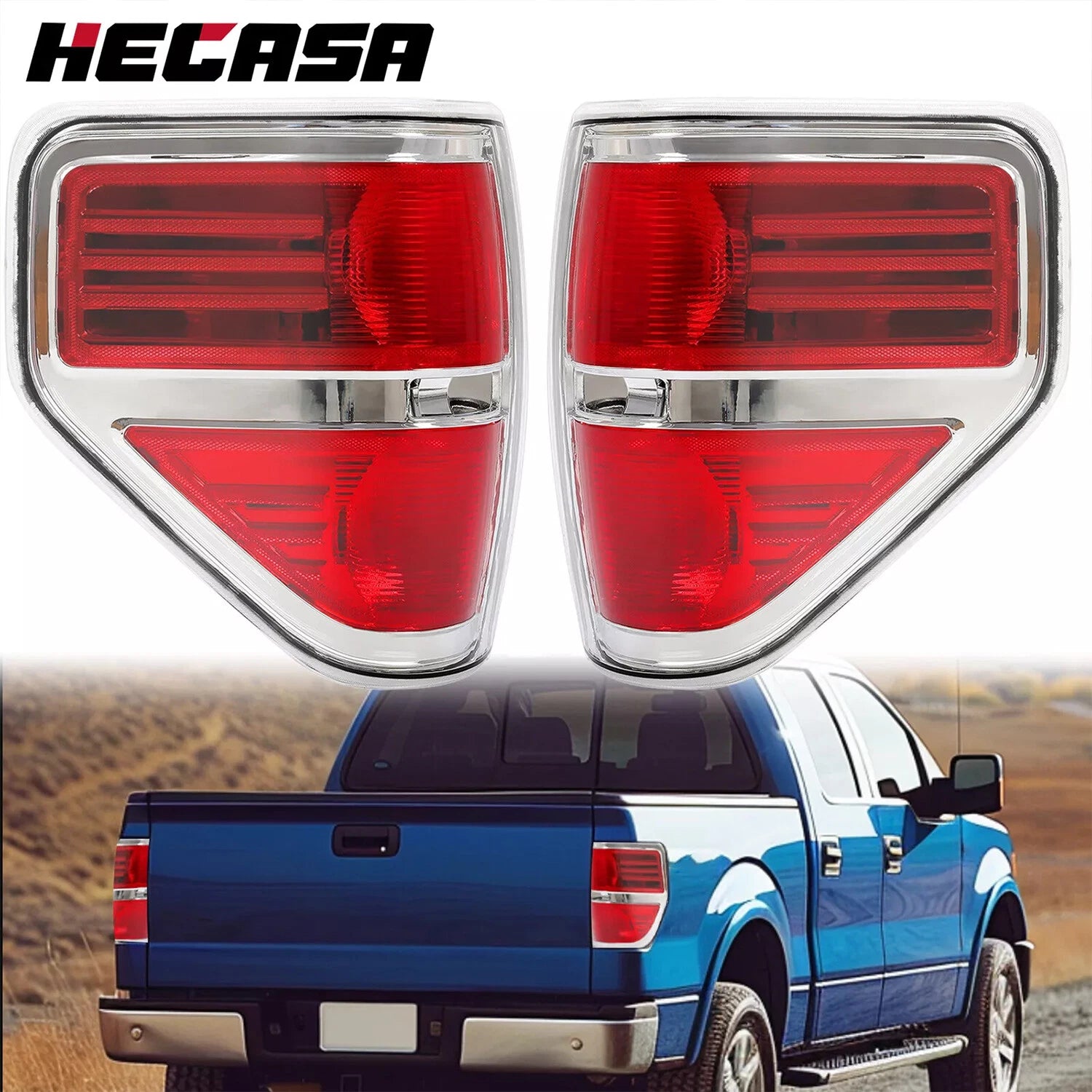 Set of 2 Rear Tail Lights for Ford F150 (2009–2014)