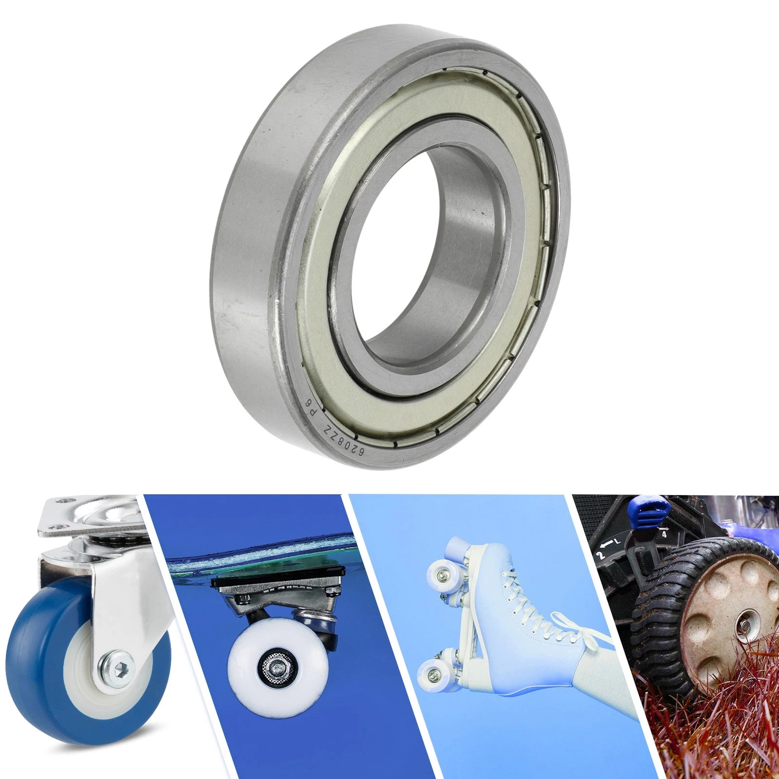 6208ZZ Deep Groove Ball Bearing for Scooter Skateboard (40x80x18mm)