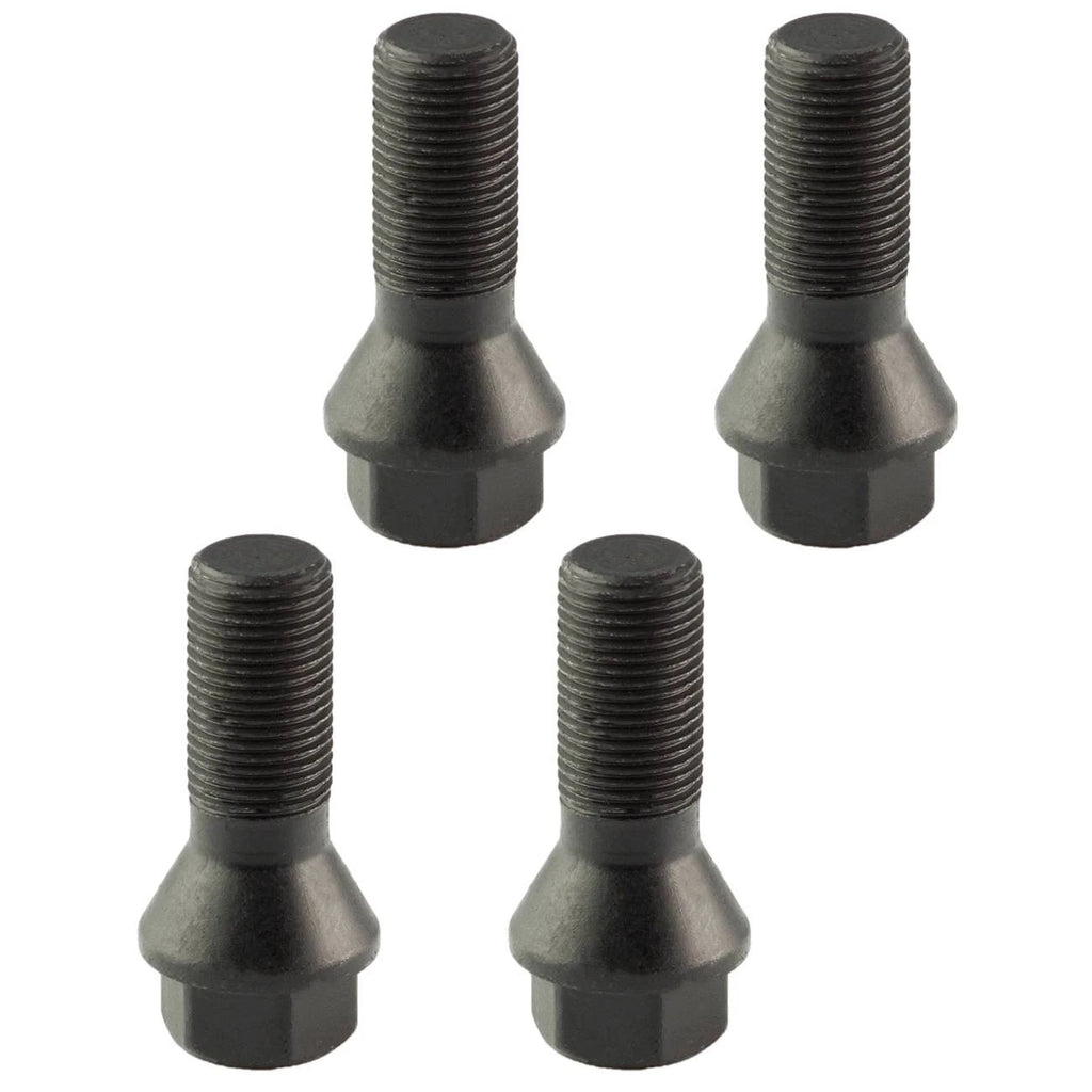 Set of 4 Black Wheel Lug Bolts for BMW F20 F30 F07 F25 E70 (2012–2019)