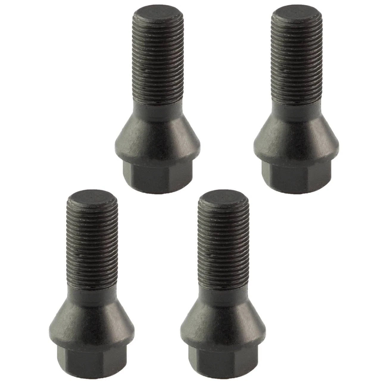 Set of 4 Black Wheel Lug Bolts for BMW F20 F30 F07 F25 E70 (2012–2019)