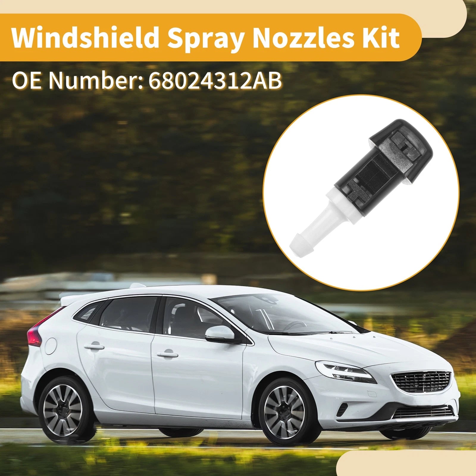 Windshield Washer Nozzle Kit for Chrysler 300 (2006–2010) No. 68024312AB