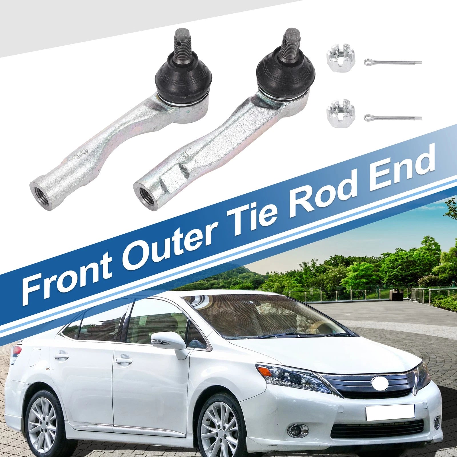 2X Front Outer Tie Rod Ends for Lexus IS300 (2001–2005) No. 45460-59035/45470-59035