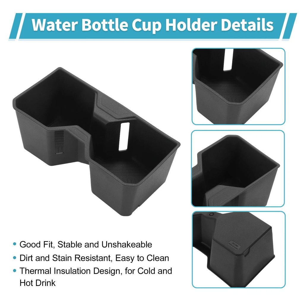 Center Console Cup Holder Organizer for Toyota 4Runner (2025–2026) TPE Black