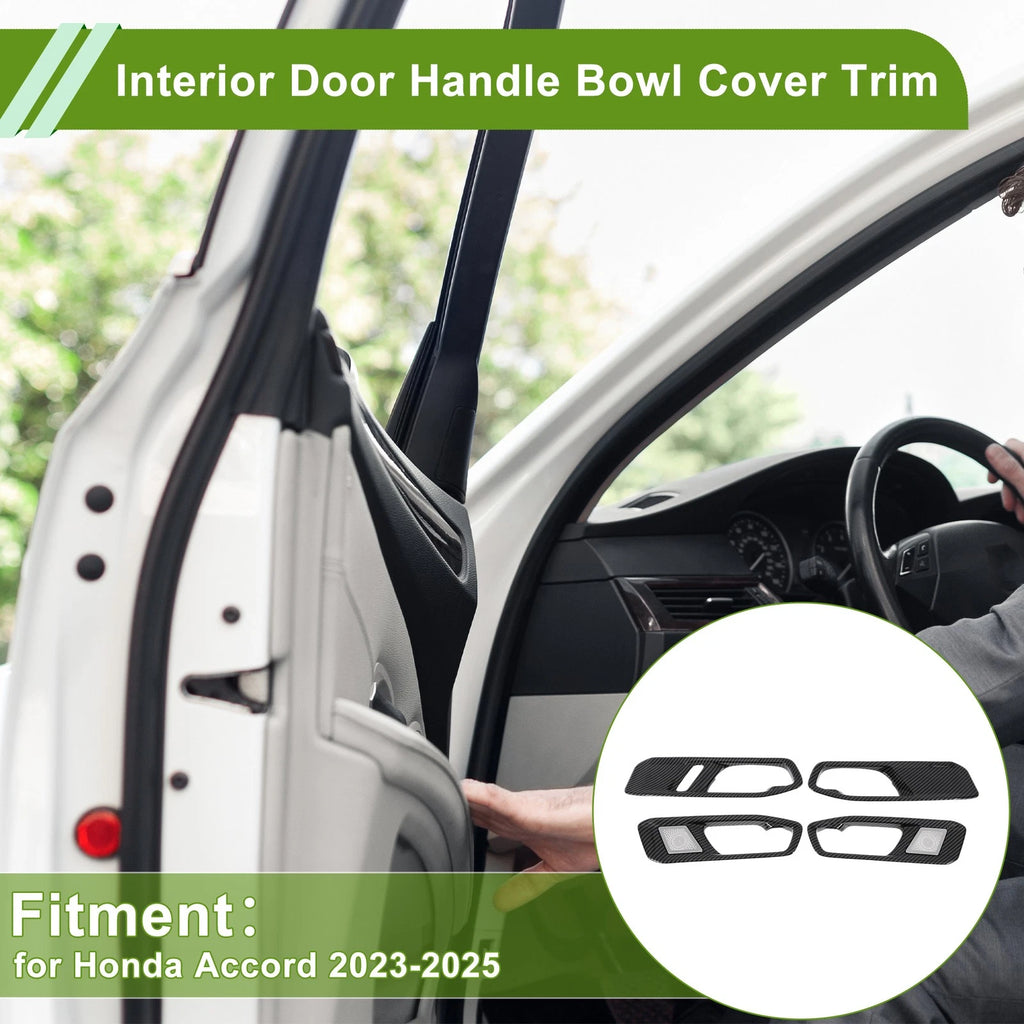 Set of 4 Interior Door Handle Bowl Cover Trim for Honda Accord (2023–2025)