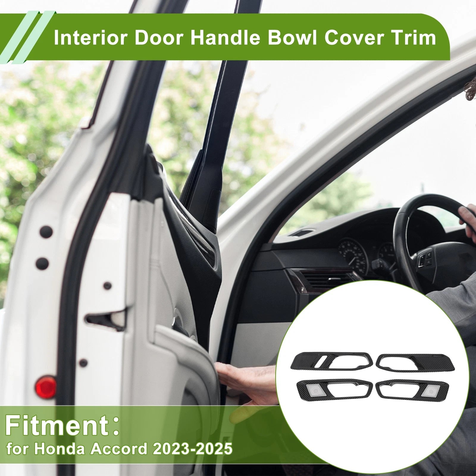 Set of 4 Interior Door Handle Bowl Cover Trim for Honda Accord (2023–2025)